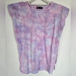 GENERATION LOVE NEW YORK Tie Dye Tunic Top Shirt Women XL Purple Pink Cotton NWT